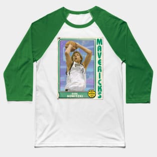 Retro Dirk Nowitzki Trading Card Baseball T-Shirt